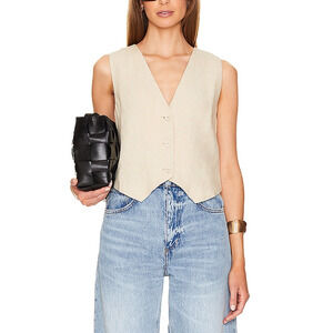 Rue Sophie 'Tashi' Tan Linen Vest Size M